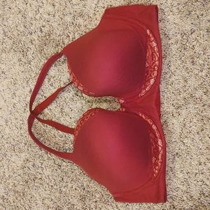 Victoria's Secret Lined Demi Body by Victoria 38DDD red Bra